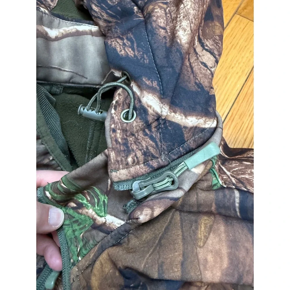 New View Mens Camouflage Hunting Jacket and Pants Set Softshell Fleece Lined S